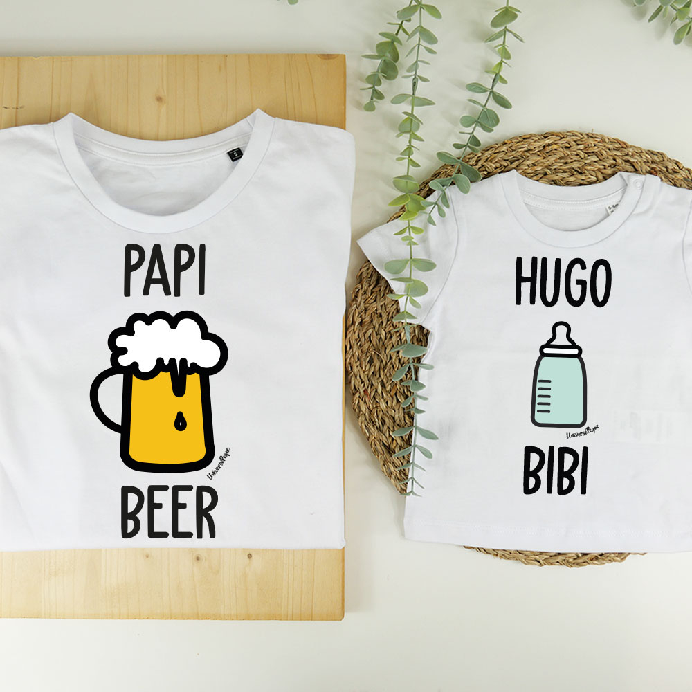 Camisetas Personalizadas Iguales Beer | Vestir Igual Padres e HIjos